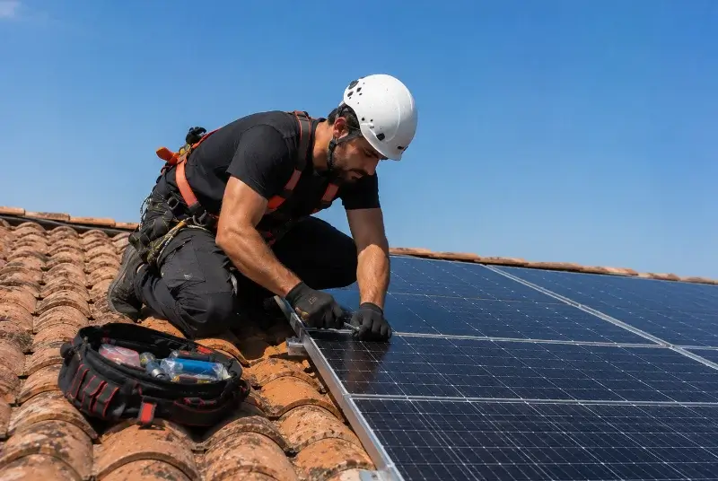 Maintenance et monitoring de panneaux solaires à Montferrat